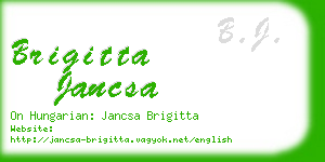 brigitta jancsa business card